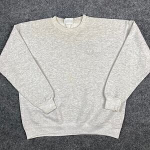 Lee‎ Sweatshirt Mens Size XL Gray Heavyweight Minimal Logo Crewneck